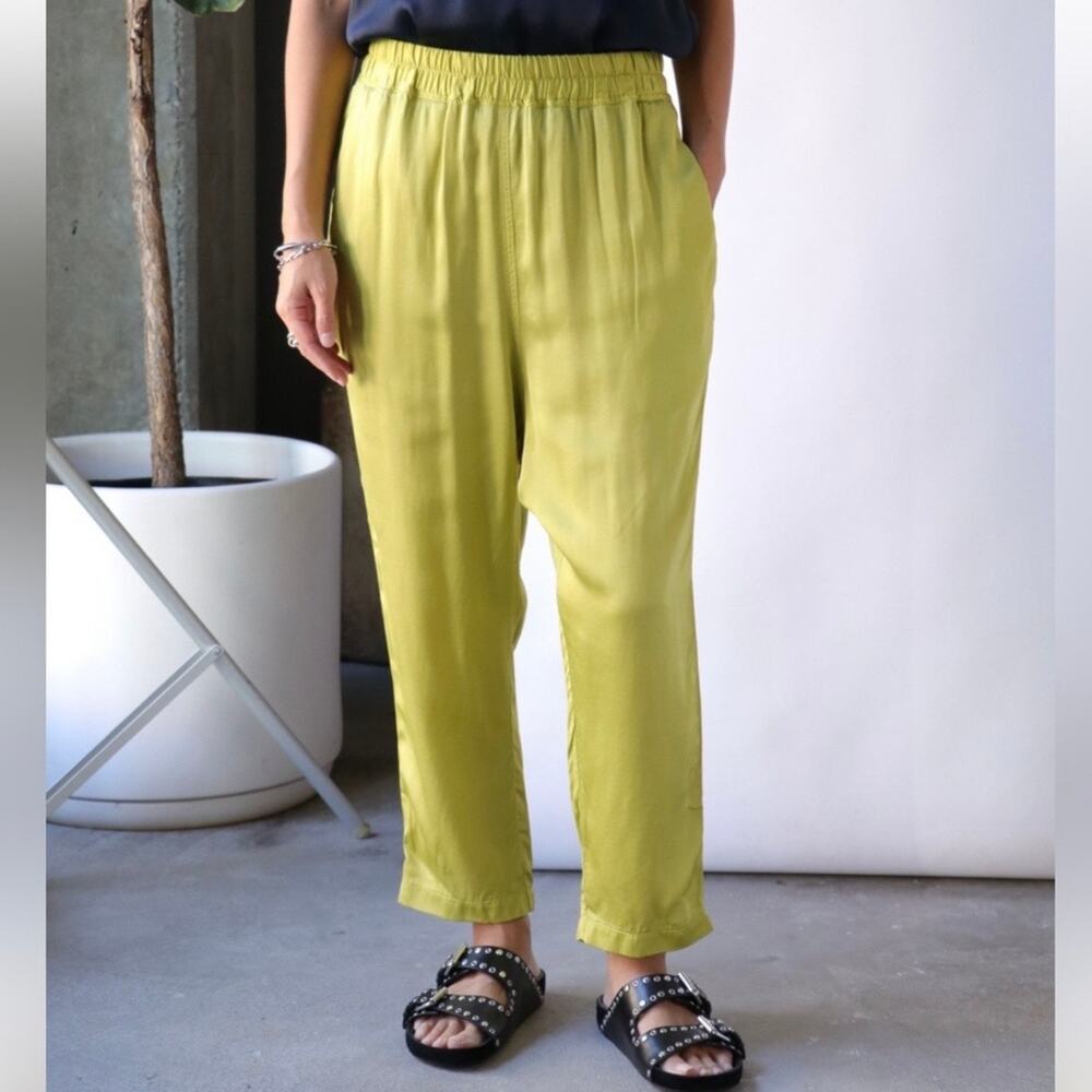 Nili Lotan Safi Pants in Kiwi Green Size S New